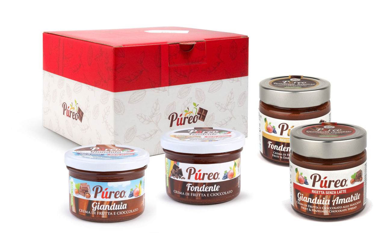 Mix di 4 barattoli Pureo 2 Top da 250 gr e 2 Original da 220 gr